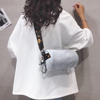Star Print Strap Glitter Crossbody Bag