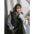 Wide-cuff Stripe Boxy-fit Shirt
