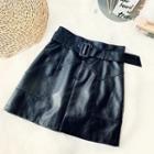 Faux Leather Skinny Mini Skirt