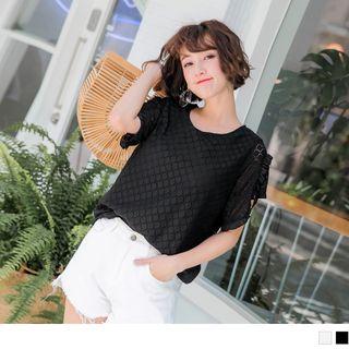Frilled Trim Lace Top