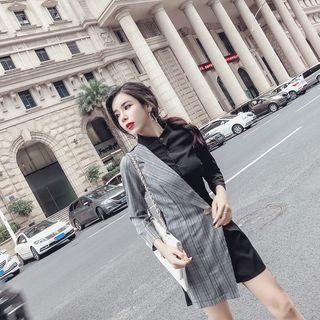 Mock Two Piece Long-sleeve Playsuit