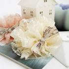 Lace Bow Hair Tie 2# - Beige - One Size
