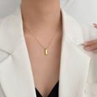 Rectangular Pendant Necklace Gold - One Size