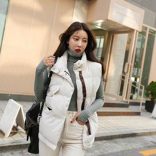 High-neck Zipped Puffer Vest