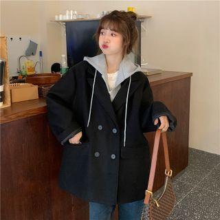 Double-breasted Hooded Jacket (various Designs)