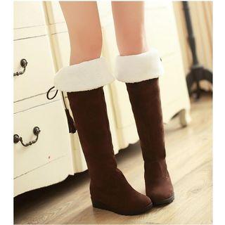 Hidden-wedge Over-the-knee Snow Boots