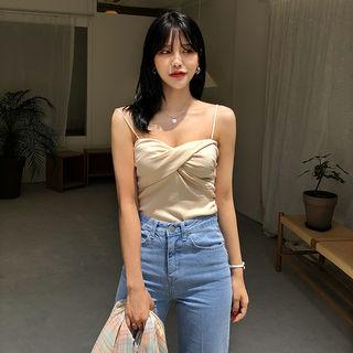 Twist-front Cropped Camisole Top