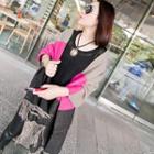 Fringed Color-block Scarf