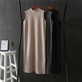 Mock-neck Midi Tank Dress