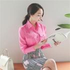Dual-pocket Metal-button Shirt