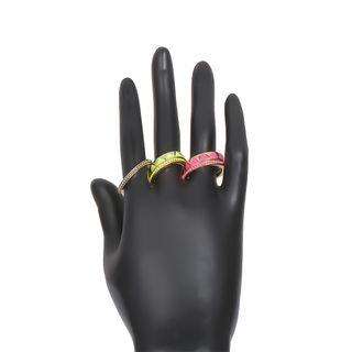 Set Of 5: Printed Ring 0284 - Set - Multicolor - One Size
