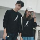Couple Matching Feather Embroidered Hoodie