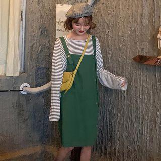 Striped Long-sleeve T-shirt / Jumper Dress