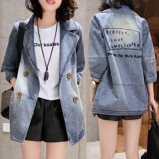 Denim Double Breasted Coat