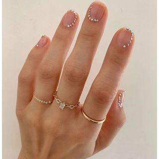 Rhinestone / Alloy Ring (various Designs)