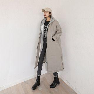 Zip-up Padded Long Jacket