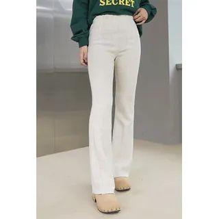 Pointelle-knit Boot-cut Pants