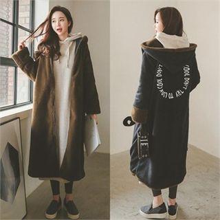 Hooded Faux-fur Long Coat