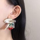 Cherry Drop Earring Silver Earring - Gold - One Size