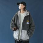 Unisex Reversible Fleece Hooded Jacket