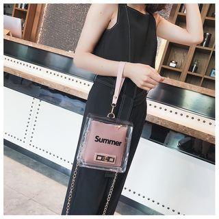 Summer Lettering Transparent Shoulder Bag