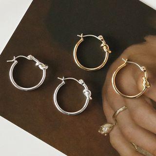 Metal Knot Hoop Earring