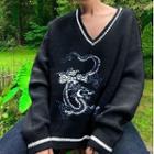 Dragon Print Sweater