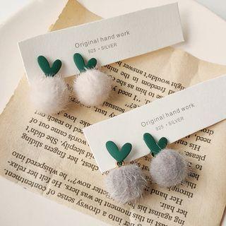 Heart Chenille Dangle Earring