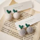 Heart Chenille Dangle Earring