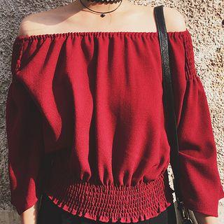 Off Shoulder 3/4-sleeve Top