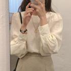 Lantern-sleeve Blouse Ivory - One Size