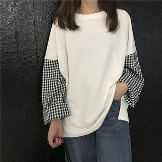 Color-block Long Sleeve Top
