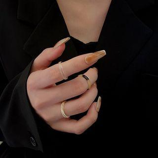 Set Of 3: Acrylic Ring Gold - One Size