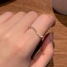 Wavy Alloy Ring Gold - One Size