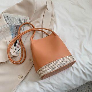 Patterned Panel Bucket Bag