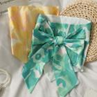 Ribbon-back Printed Tube Top