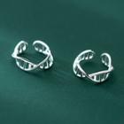 Double Helix Sterling Silver Cuff Earring 1 Pair - S925 Silver - Silver - One Size
