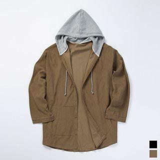 Hooded Corduroy Shirt
