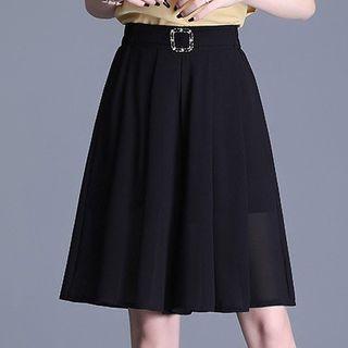 Embellished Wide Leg Chiffon Shorts