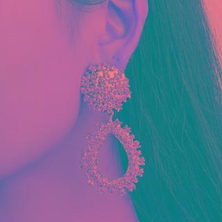 Embossed Drop Earring