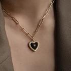 Heart Pendant Necklace 1 Pc - Gold - One Size
