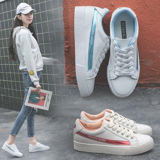 Lettering Applique Sneakers