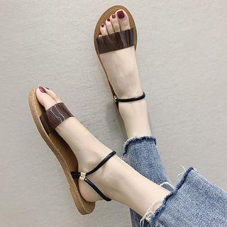 Clear Strap Flat Sandals