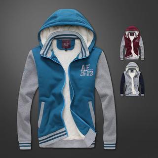 Embroidered Fleece-lined Hoodie