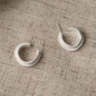 Sterling Silver Open Hoop Earring 1 Pair - 1642 - White - One Size
