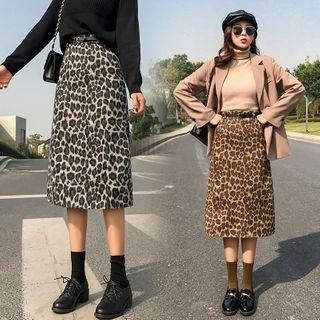 High-waist Leopard Skirt