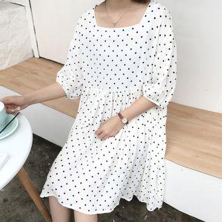 Dotted 3/4 Sleeve Dress