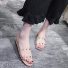 Transparent Studded Sandals