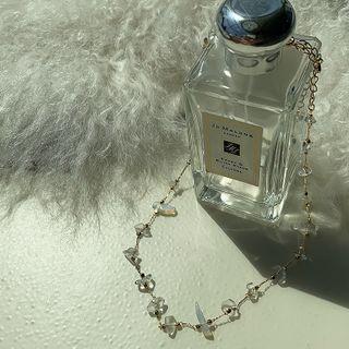 Gemstone Linked Necklace Gold - One Size
