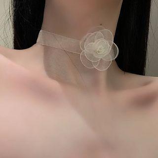 Flower Mesh Choker